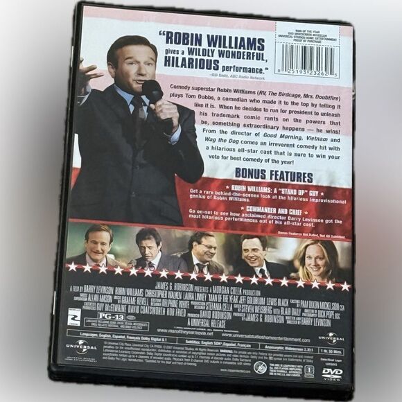 Man of the year  with Robin Williams, wide screen, DVD movie  - Picture 2 of 2